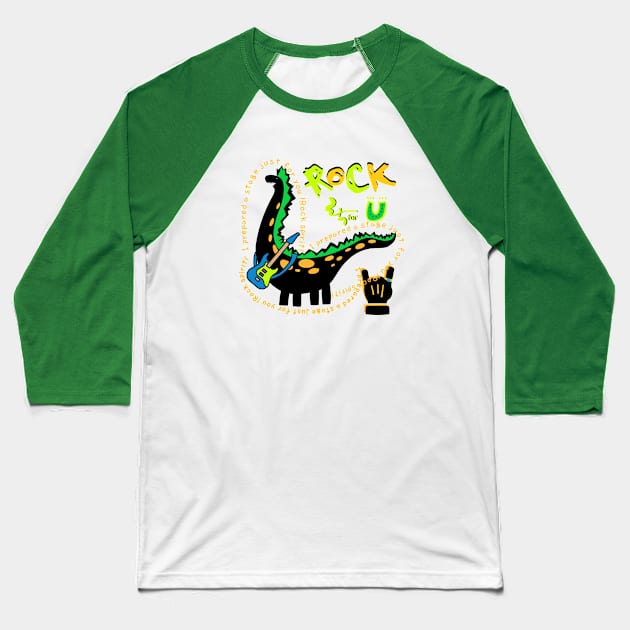 rock spirit, dinosaur Baseball T-Shirt by zzzozzo